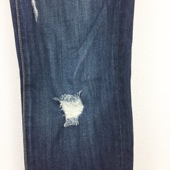 Cabi 3045 Jeans Womens 2 Blue Slim Boyfriend Straight Distressed Ankle Stretch - Picture 3 of 8